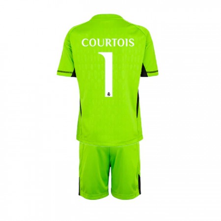 Camisolas Real Madrid Thibaut Courtois 1 Guarda Redes Criança 1º Equipamento Principal 2023-24 Manga Curta